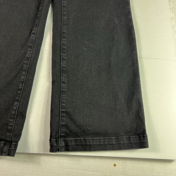 Not Your Daughter Jeans Women's 33x26* Julia Flare Crop Black Faded Denim Tag 12 - Picture 5 of 16